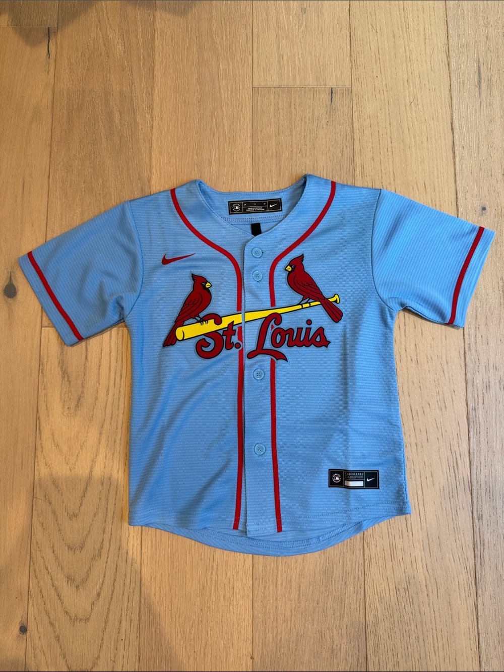 Nike Youth Light Blue St. Louis Cardinals Jersey with Red Trim